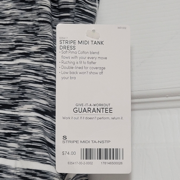 Athleta NWT Stripe Midi Tank Dress. - Picture 9 of 14